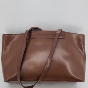 Lamarthe Leather Tote Bag Brown Made in Italy Shoulder Handbag